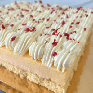 Tarta artesanal de limón y chocolate blanco