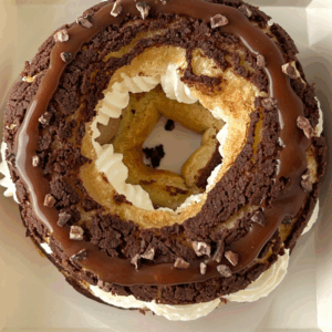Paris brest de chocolate y nata